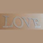 Lettre decorative en zinc LOVE 30 cm