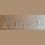 Lettre decorative en zinc RELAX 10 cm