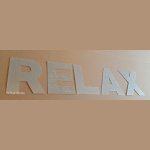 Lettre decorative en zinc RELAX 10 cm