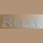 Lettre decorative en zinc RELAX 20 cm