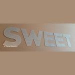 Lettre decorative en zinc SWEET 10 cm