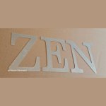 Lettre decorative en zinc ZEN 10 cm