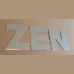 Lettre decorative en zinc ZEN 10 cm