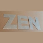 Lettre decorative en zinc ZEN 20 cm