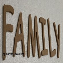 Lettre en bois decorative FAMILY
