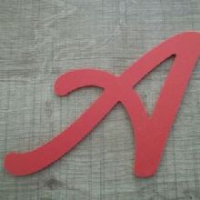 Lettre plastique PVC couleur LOMBRIZ