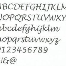 Lettre plastique PVC LUCIDA HANDWRITING