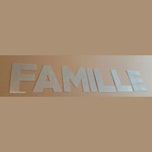 Lettre decorative en zinc FAMILLE 30 cm
