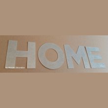 Lettre decorative en zinc HOME 20 cm