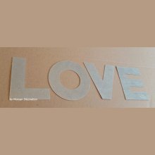 Lettre decorative en zinc LOVE 30 cm