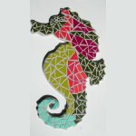 DIY KIT de création mosaïque ' décoration hippocampe'