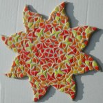 DIY Kit mosaïque dessous de plats ' Soleil Mandarine'
