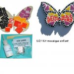 DIY Coffret  mosaïque enfant ' Papillon vole '