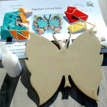 DIY Coffret kit mosaïque enfant 4/10 ans 'Papillon CITRUS bleu'