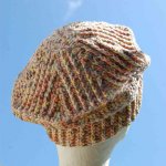 Béret jaune, saumon et taupe pour enfant