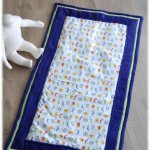 Couverture de lit pour bébé en polaire bleue marine motif animaux 