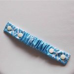 Bande attache en coton brillant de couleur turquoise