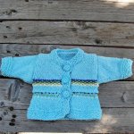 Veste poupée turquoise manches longues
