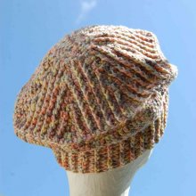 Béret jaune, saumon et taupe pour enfant