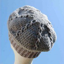 Béret gris pour enfant en acrylique et viscose