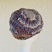 Béret marron, gris et beige pour enfant