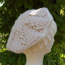 Béret enfant bicolore taupe et crème