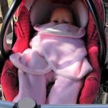 couverture bébé combi d'ange spéciale nacelle, cosy, hamac et porte bébé en polaire