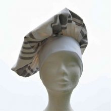 Toque de cuisine pour enfant blanche et grise