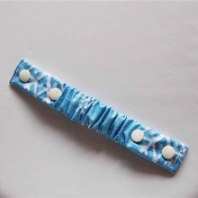 Bande attache en coton brillant de couleur turquoise