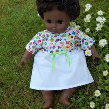 Robe champêtre pour poupée