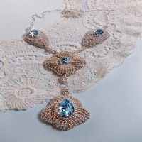 Collier Topaze Bleu