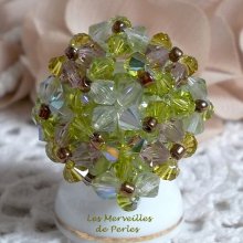 Bague cristal 'Baiser Volé' enchantement de perles