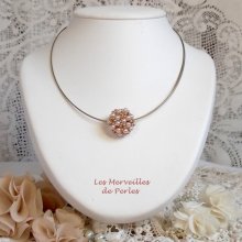 Collier pendentif Boules Nacrées en belles rondes nacrées
