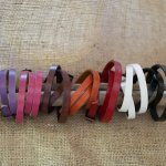 Bracelet mixte 3 tours en cuir couleur au choix