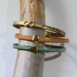 Bracelet cuir femme passant doré au choix à personnaliser