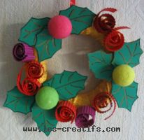 Couronne & guirlande de Noël en papier