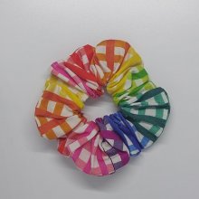 Chouchou à carreaux multicolore -  Rainbow