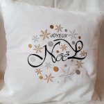 Housse de coussin Boule étoilée Joyeux Noël