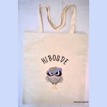 Tote Bag brodé hibou boudeur