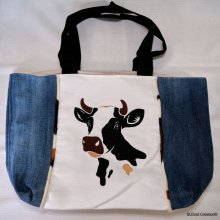 Sac cabas motif vache