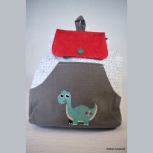 Sac à dos enfant brodé dinosaure à personnaliser