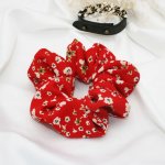 Chouchou cheveux fleuri Louna rouge