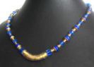 Collier Murano bleu & or