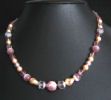Collier Murano violet pêche